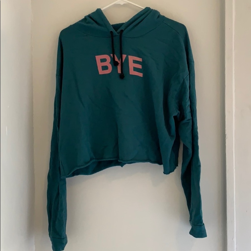 Cute and cozy cropped graphic hoodie